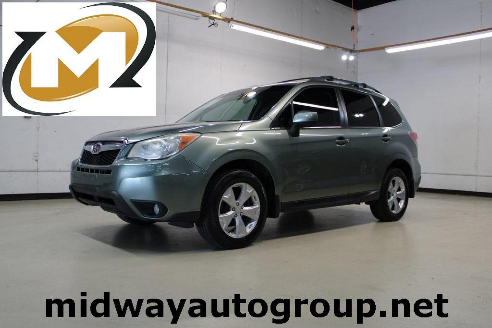 2014 Jasmine Green Metallic /Gray Subaru Forester 2.5i Limited (JF2SJAHC4EH) with an 2.5L 4-Cylinder DOHC 16V VVT engine, CVT transmission, located at 15300 Midway Rd., Addison, TX, 75001, (972) 702-0011, 32.958321, -96.838074 - HOME OF THE NO HAGGLE PRICE - WHOLESALE PRICES TO THE PUBLIC!! Forester 2.5i Limited, 4D Sport Utility, 2.5L 4-Cylinder DOHC 16V VVT, Lineartronic CVT, AWD, Jasmine Green Metallic, Gray Leather.<br><br>Jasmine Green Metallic 2014 Subaru Forester 2.5i Limited<br><br>24/32 City/Highway MPG<br><br>Awar - Photo#0