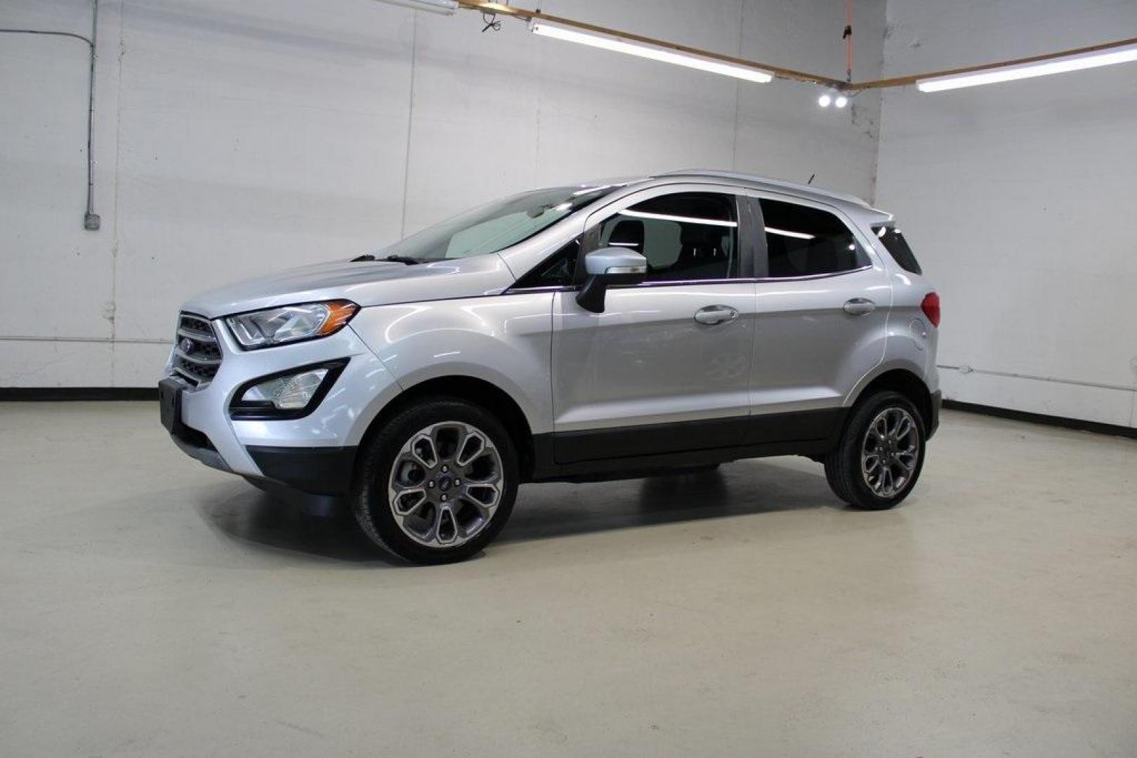 2020 Moondust Silver Metallic /Ebony Black Ford EcoSport Titanium (MAJ6S3KLXLC) with an 2.0L I4 Ti-VCT GDI engine, Automatic transmission, located at 15300 Midway Rd., Addison, TX, 75001, (972) 702-0011, 32.958321, -96.838074 - HOME OF THE NO HAGGLE PRICE - WHOLESALE PRICES TO THE PUBLIC!! EcoSport Titanium, 4D Sport Utility, 2.0L I4 Ti-VCT GDI, 6-Speed Automatic, 4WD, Silver, Ebony Black Leather.<br><br>Silver 2020 Ford EcoSport Titanium<br><br>23/29 City/Highway MPG<br><br><br>At Midway Auto Group, we strive to provide y - Photo#4