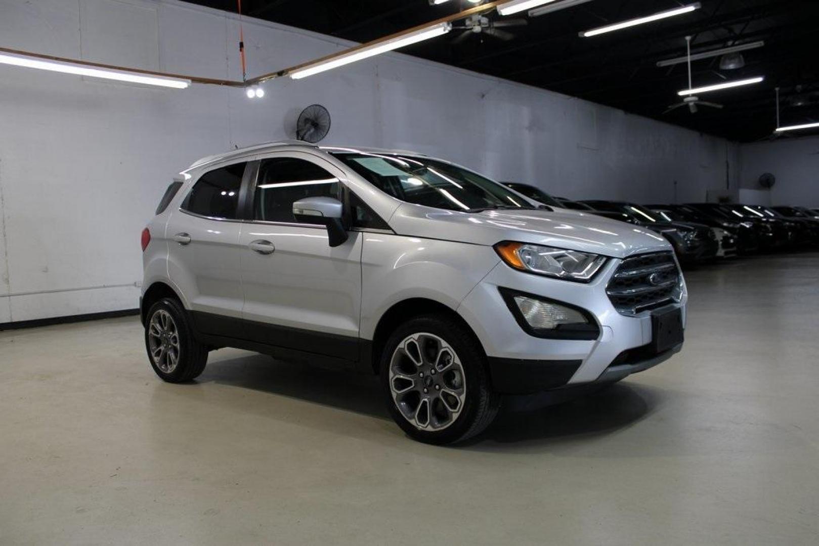 2020 Moondust Silver Metallic /Ebony Black Ford EcoSport Titanium (MAJ6S3KLXLC) with an 2.0L I4 Ti-VCT GDI engine, Automatic transmission, located at 15300 Midway Rd., Addison, TX, 75001, (972) 702-0011, 32.958321, -96.838074 - HOME OF THE NO HAGGLE PRICE - WHOLESALE PRICES TO THE PUBLIC!! EcoSport Titanium, 4D Sport Utility, 2.0L I4 Ti-VCT GDI, 6-Speed Automatic, 4WD, Silver, Ebony Black Leather.<br><br>Silver 2020 Ford EcoSport Titanium<br><br>23/29 City/Highway MPG<br><br><br>At Midway Auto Group, we strive to provide y - Photo#6