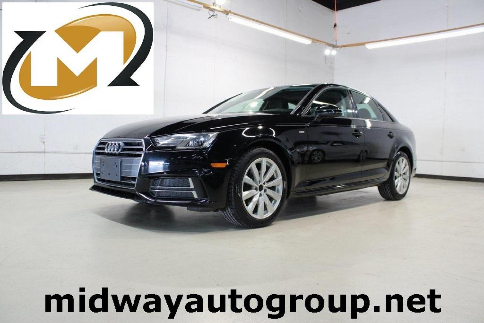 2018 Black Audi A4 (WAUKMAF40JN) with an 2.0L I4 TFSI DOHC engine, Automatic transmission, located at 15300 Midway Rd., Addison, TX, 75001, (972) 702-0011, 32.958321, -96.838074 - Photo#0