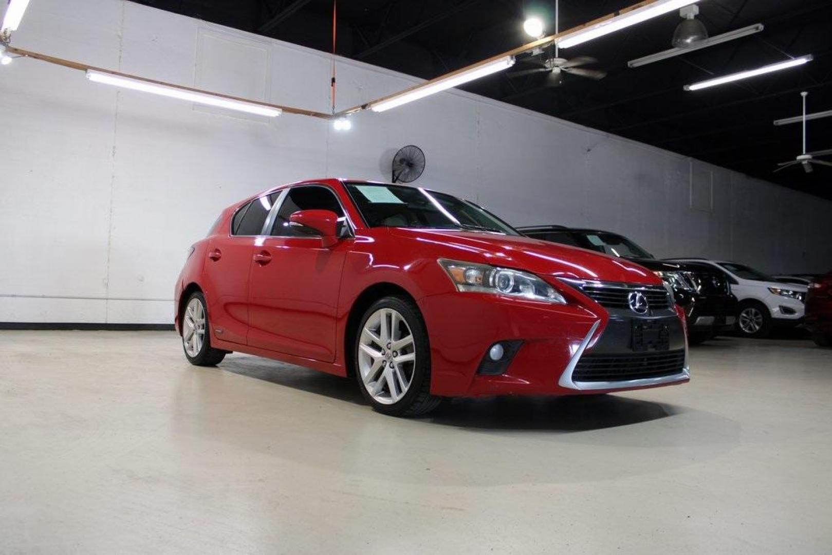 2014 Red Lexus CT 200h (JTHKD5BH8E2) with an 1.8L 4-Cylinder DOHC 16V VVT-i engine, CVT transmission, located at 15300 Midway Rd., Addison, TX, 75001, (972) 702-0011, 32.958321, -96.838074 - Photo#1