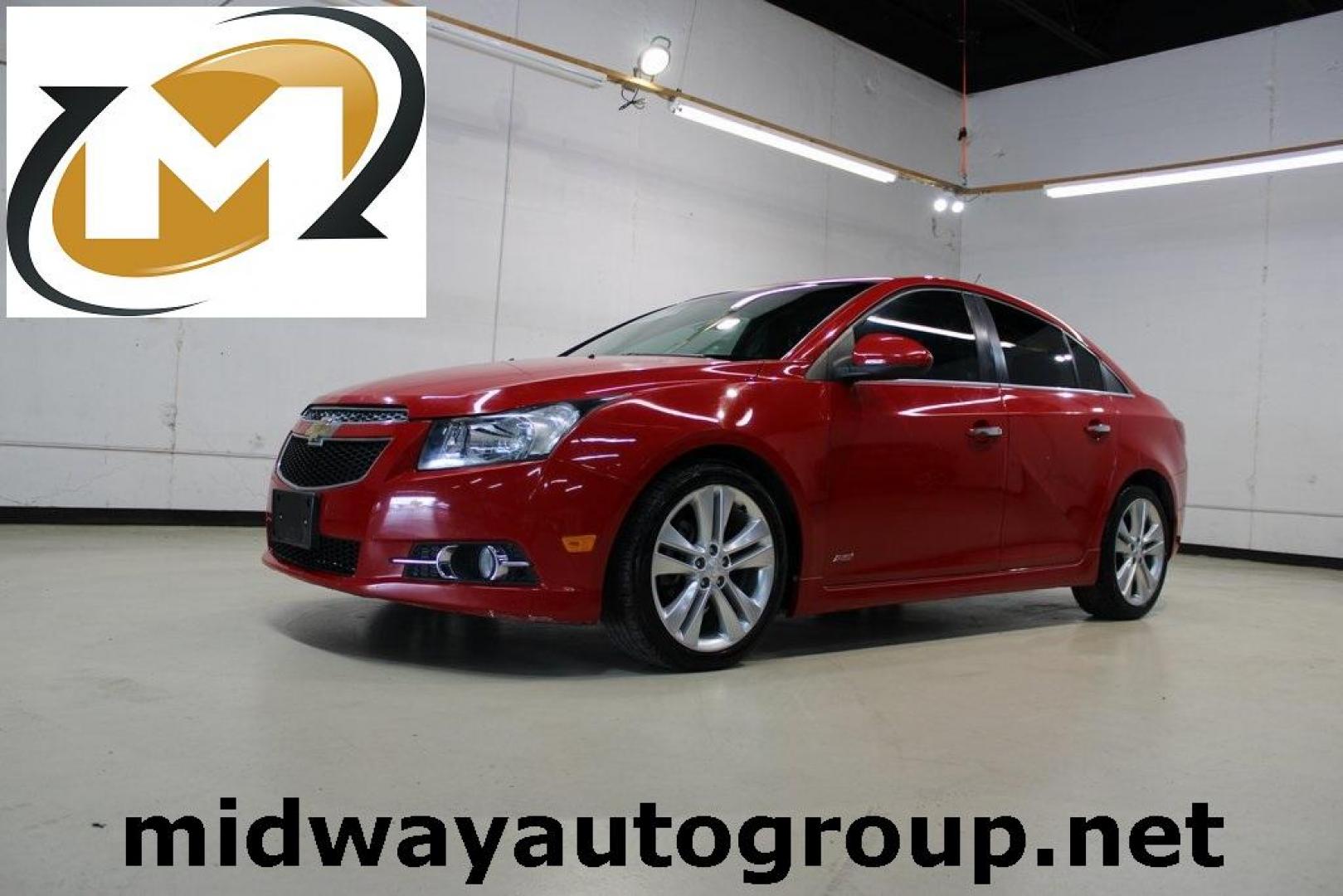 2013 Victory Red /Black Chevrolet Cruze LTZ (1G1PG5SB6D7) with an ECOTEC 1.4L I4 SMPI DOHC Turbocharged VVT engine, Automatic transmission, located at 15300 Midway Rd., Addison, TX, 75001, (972) 702-0011, 32.958321, -96.838074 - Photo#0