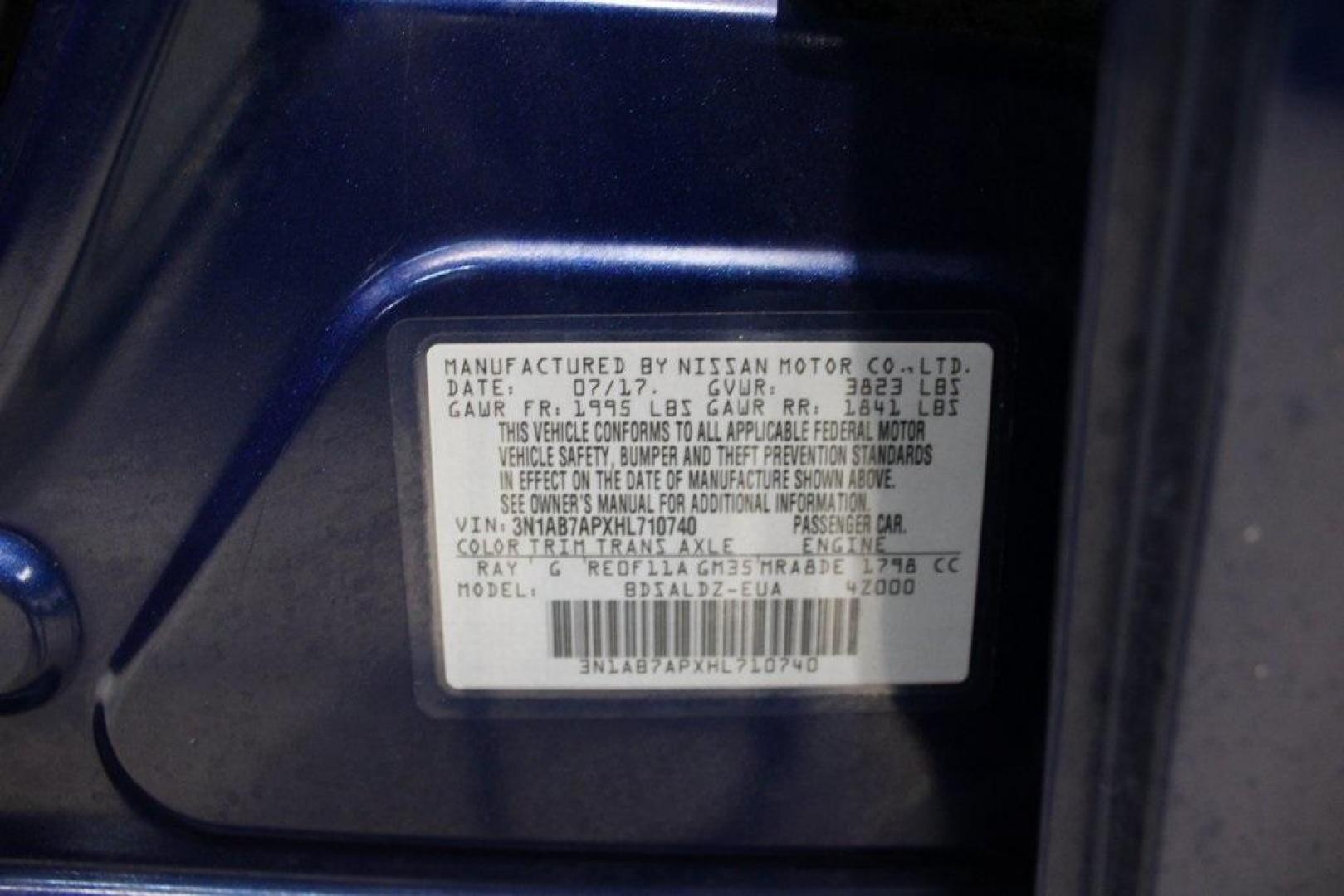 2017 Deep Blue Pearl /Charcoal Nissan Sentra SV (3N1AB7APXHL) with an 1.8L 4-Cylinder DOHC 16V engine, CVT transmission, located at 15300 Midway Rd., Addison, TX, 75001, (972) 702-0011, 32.958321, -96.838074 - HOME OF THE NO HAGGLE PRICE - WHOLESALE PRICES TO THE PUBLIC!! Sentra SV, 4D Sedan, 1.8L 4-Cylinder DOHC 16V, CVT with Xtronic, FWD, Deep Blue Pearl, Charcoal Cloth.<br><br>Deep Blue Pearl 2017 Nissan Sentra SV<br><br>29/37 City/Highway MPG<br><br><br>At Midway Auto Group, we strive to provide you w - Photo#30