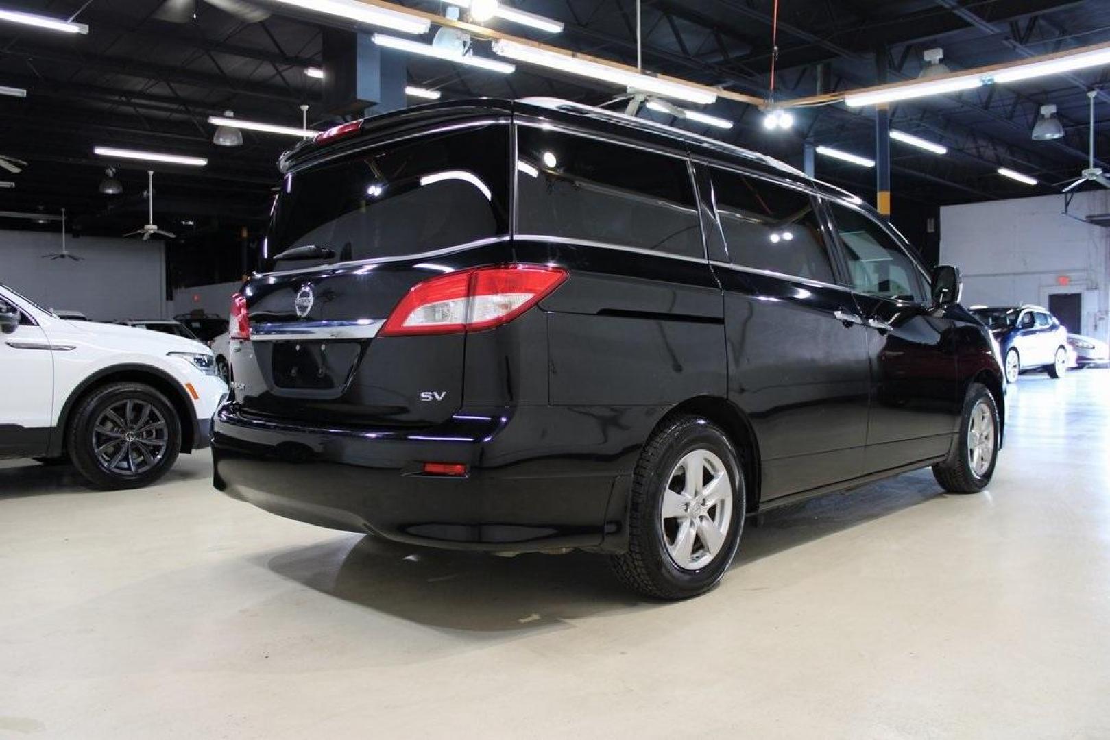 2014 Super Black /Beige Nissan Quest 3.5 SV (JN8AE2KP9E9) with an 3.5L V6 DOHC 24V engine, CVT transmission, located at 15300 Midway Rd., Addison, TX, 75001, (972) 702-0011, 32.958321, -96.838074 - Photo#2