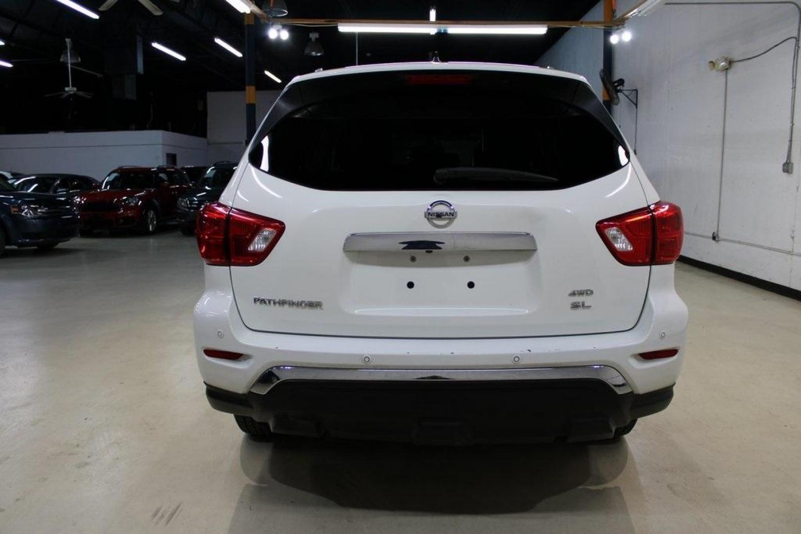 2017 White Nissan Pathfinder SL (5N1DR2MM6HC) with an V6 engine, CVT transmission, located at 15300 Midway Rd., Addison, TX, 75001, (972) 702-0011, 32.958321, -96.838074 - Photo#7