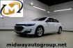 2021 Summit White /Jet Black Chevrolet Malibu LS (1G1ZB5ST5MF) with an 1.5L DOHC engine, CVT transmission, located at 15300 Midway Rd., Addison, TX, 75001, (972) 702-0011, 32.958321, -96.838074 - Photo#0