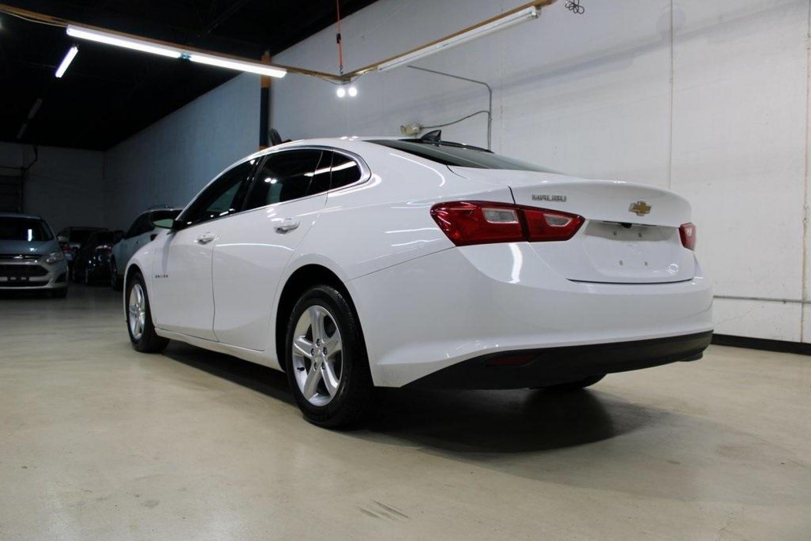 2021 Summit White /Jet Black Chevrolet Malibu LS (1G1ZB5ST5MF) with an 1.5L DOHC engine, CVT transmission, located at 15300 Midway Rd., Addison, TX, 75001, (972) 702-0011, 32.958321, -96.838074 - Photo#3