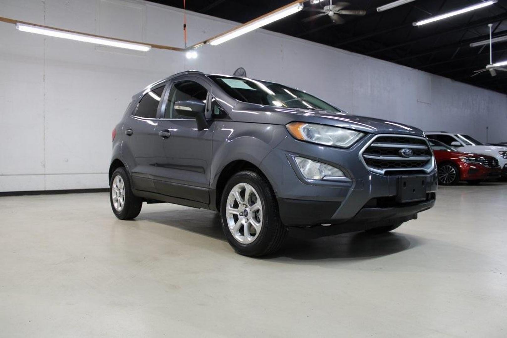 2019 Smoke /Ebony Black Ford EcoSport SE (MAJ3S2GE4KC) with an EcoBoost 1.0L I3 GTDi DOHC Turbocharged VCT engine, Automatic transmission, located at 15300 Midway Rd., Addison, TX, 75001, (972) 702-0011, 32.958321, -96.838074 - Photo#1