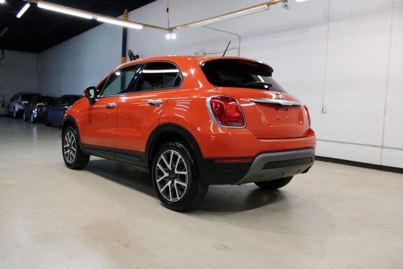 2016 Arancio (Orange) /Brown Fiat 500X Trekking Plus (ZFBCFYET8GP) with an 2.4L I4 MultiAir engine, Automatic transmission, located at 15300 Midway Rd., Addison, TX, 75001, (972) 702-0011, 32.958321, -96.838074 - Photo#4