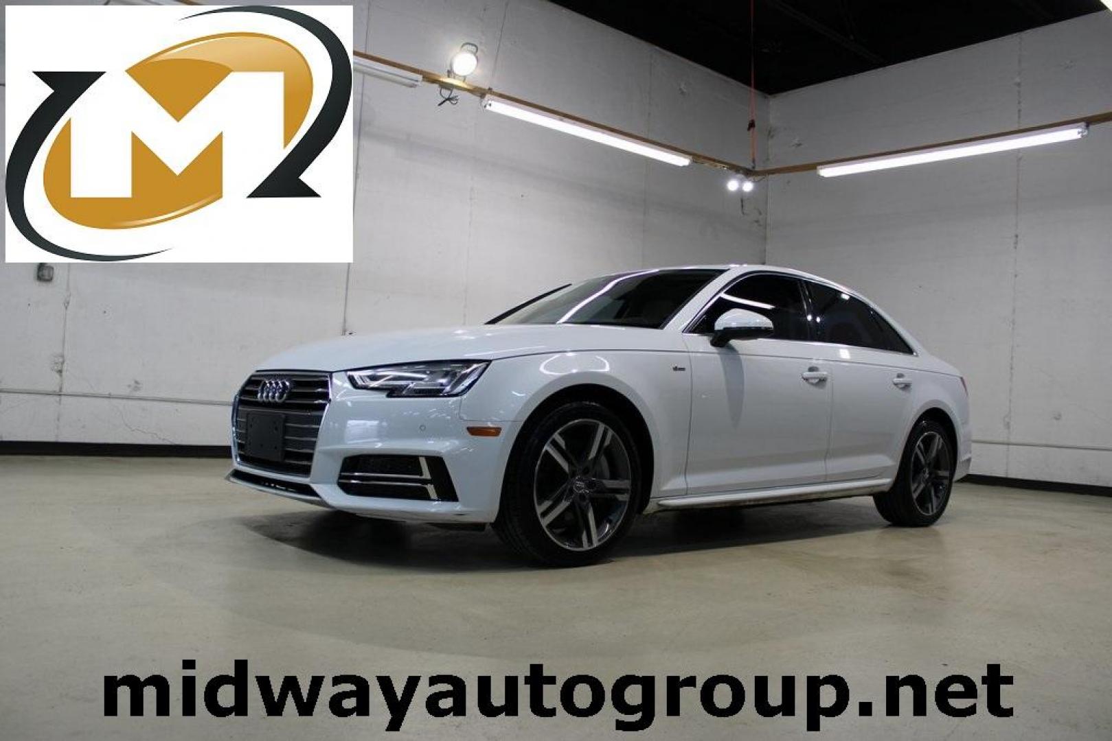 2017 Glacier White /Gray Audi A4 2.0T Premium Plus (WAULNAF46HN) with an 2.0L I4 TFSI DOHC engine, Automatic transmission, located at 15300 Midway Rd., Addison, TX, 75001, (972) 702-0011, 32.958321, -96.838074 - Photo#0