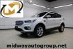 2018 White Platinum /Medium Light Stone Ford Escape SEL (1FMCU9HD7JU) with an 1.5L EcoBoost engine, Automatic transmission, located at 15300 Midway Rd., Addison, TX, 75001, (972) 702-0011, 32.958321, -96.838074 - Photo#0