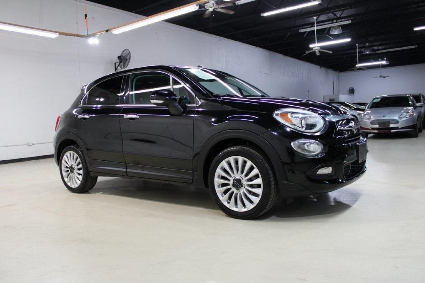 2016 Nero Cinema (Black Clear Coat) /Brown Fiat 500X Lounge (ZFBCFXDT8GP) with an 2.4L I4 MultiAir engine, Automatic transmission, located at 15300 Midway Rd., Addison, TX, 75001, (972) 702-0011, 32.958321, -96.838074 - Photo#6