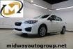 2018 Whc /Ivory Subaru Impreza 2.0i (4S3GKAA65J3) with an 2.0L 4-Cylinder DOHC 16V engine, CVT transmission, located at 15300 Midway Rd., Addison, TX, 75001, (972) 702-0011, 32.958321, -96.838074 - Photo#0