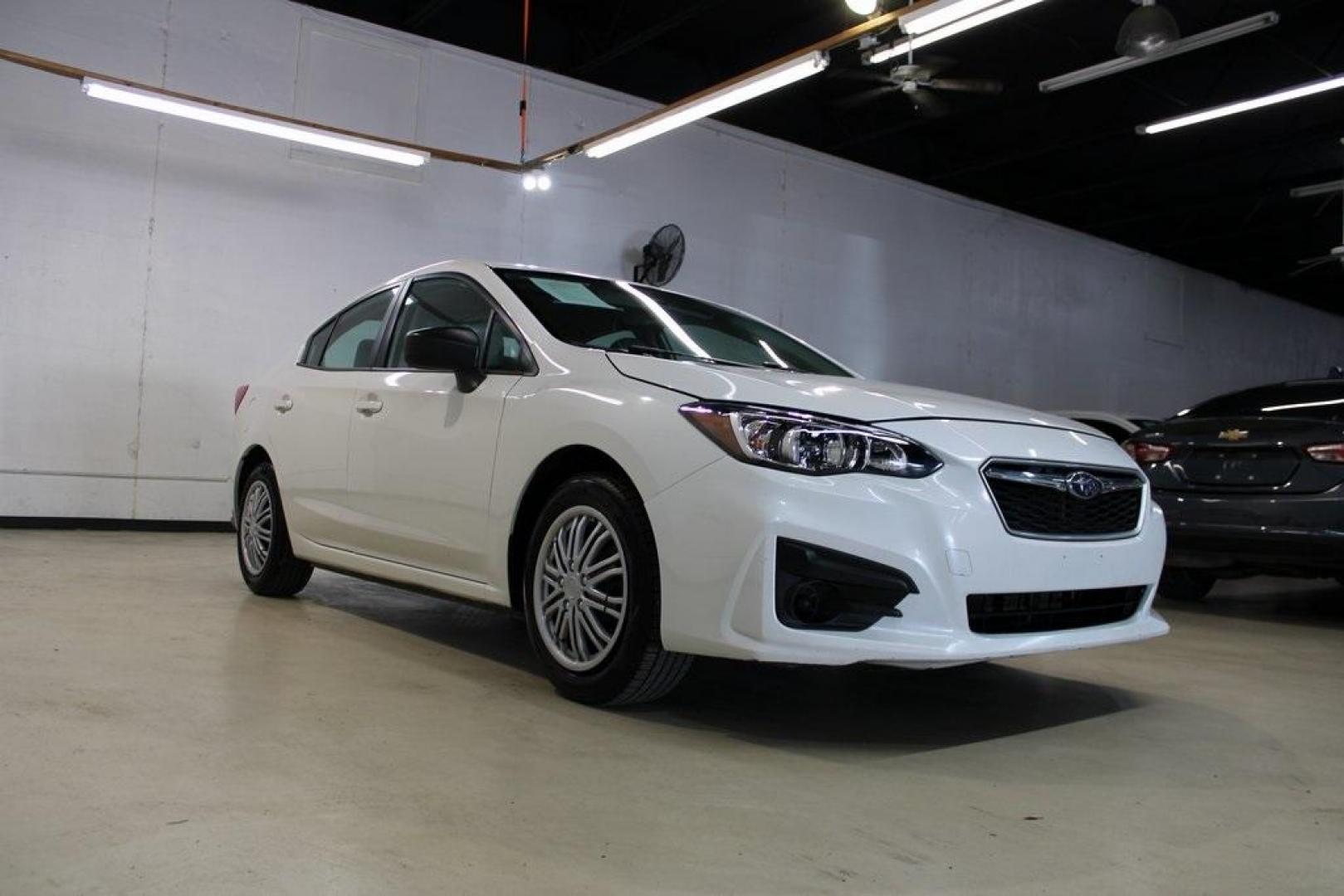 2018 Whc /Ivory Subaru Impreza 2.0i (4S3GKAA65J3) with an 2.0L 4-Cylinder DOHC 16V engine, CVT transmission, located at 15300 Midway Rd., Addison, TX, 75001, (972) 702-0011, 32.958321, -96.838074 - Photo#1