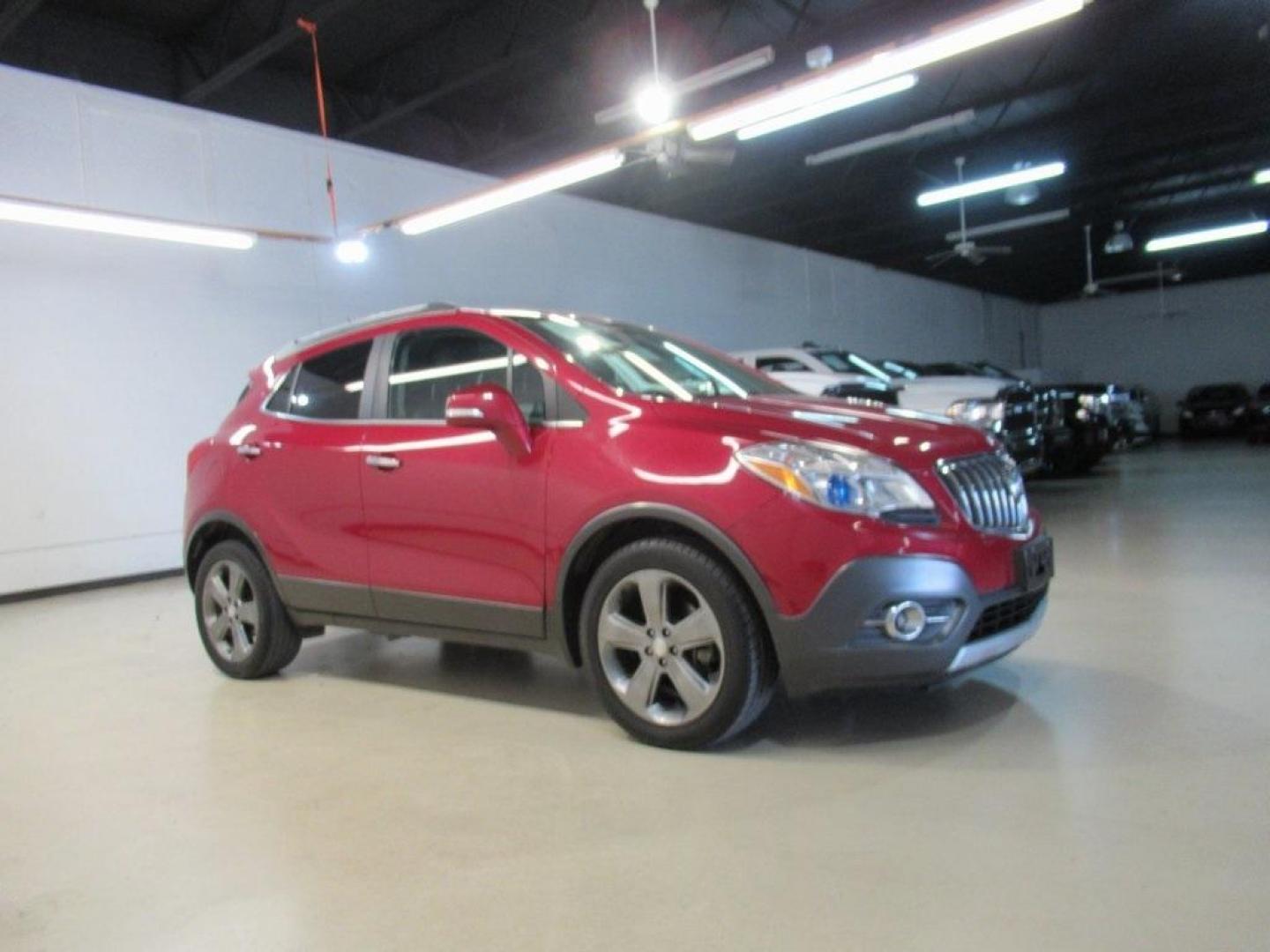 2014 Ruby Red Metallic /Ebony Buick Encore Leather (KL4CJCSBXEB) with an ECOTEC 1.4L I4 SMPI DOHC Turbocharged VVT engine, Automatic transmission, located at 15300 Midway Rd., Addison, TX, 75001, (972) 702-0011, 32.958321, -96.838074 - HOME OF THE NO HAGGLE PRICE - WHOLESALE PRICES TO THE PUBLIC!! Bluetooth, Hands Free Connectivity, Navigation, Backup Camera, Leather Seats, Sunroof / Moonroof, Encore Leather, 4D Sport Utility, ECOTEC 1.4L I4 SMPI DOHC Turbocharged VVT, 6-Speed Automatic, FWD, Ruby Red Metallic, Ebony Leather.<br>< - Photo#6